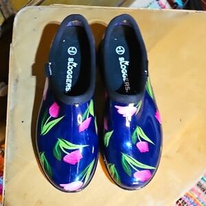 Sloggers Garden Women's Blue Floral Shoes
